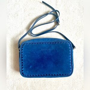 Jack Rogers blue suede crossbody bag